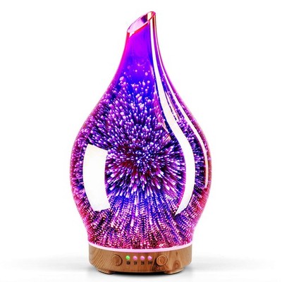 Essential Oil Diffuser 3D Firework Glass Aromatherapy Ultrasonic Humidifier R...