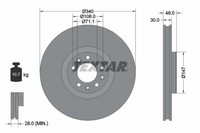 2X Textar Bremsscheibe 92256003 FüR CitroËN Peugeot