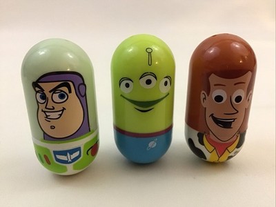 Disney Kellogg Wobblers Toy Story Three Pieces 2005 Woody Buzz Little Green Man
