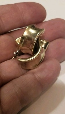Simon Sebbag 925 Chunky EARRINGS Rare And Not Too Heavy Hoop EARRINGS
