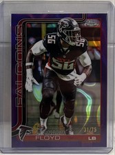 Leonard Floyd 2025 Topps Chrome Football Purple Lava Refractor SP /75 Falcons