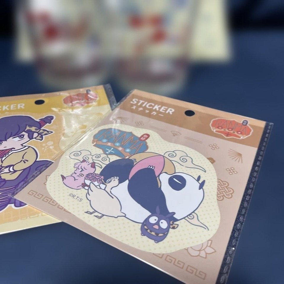 Sticker For File Check Ranma 1/2 Set with 2 Glasses, 2 Stickers, Clear File | eBay UK