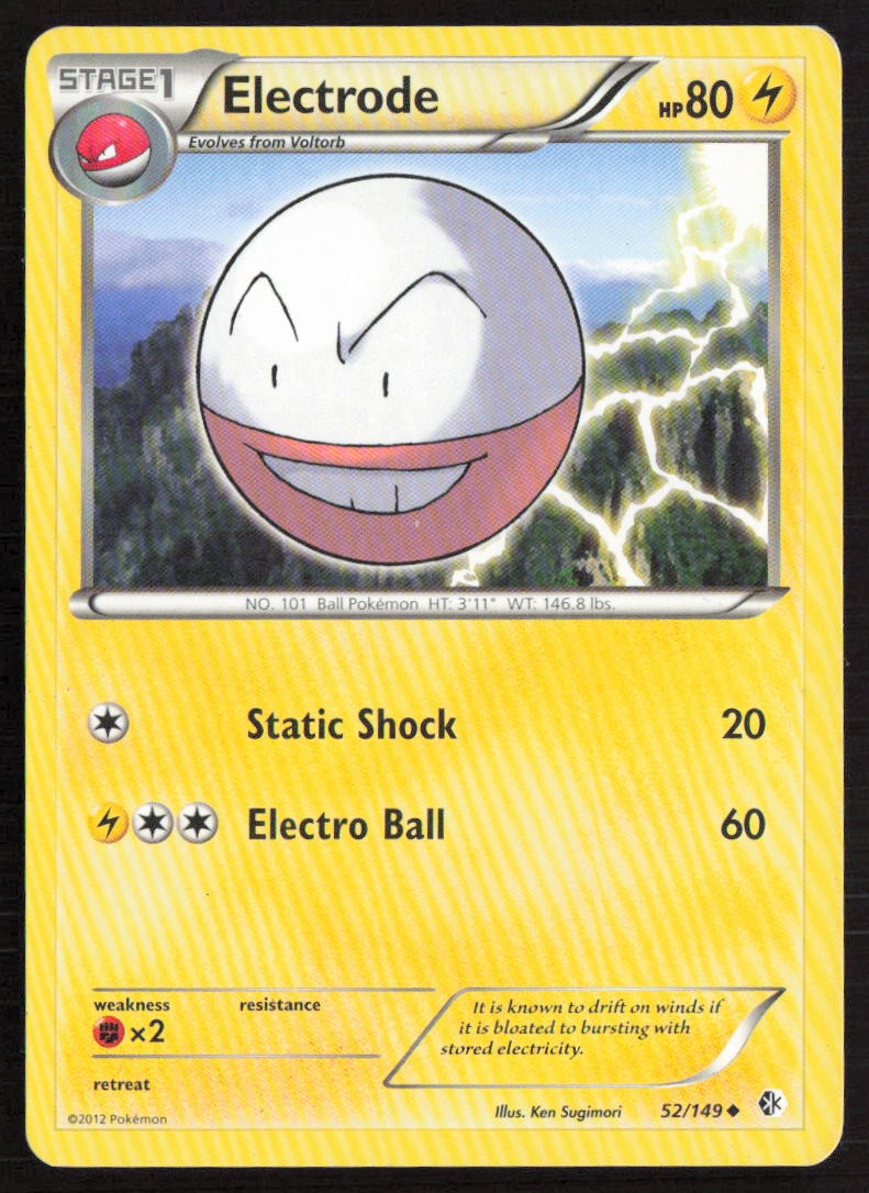 Electrode 52/149 Uncommon Boundaries Crossed Pokemon Lightly Played