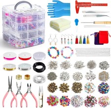 Jewelry Making Kit, 1960 pcs, Supplies Includes Beads, Instructions, Findings,