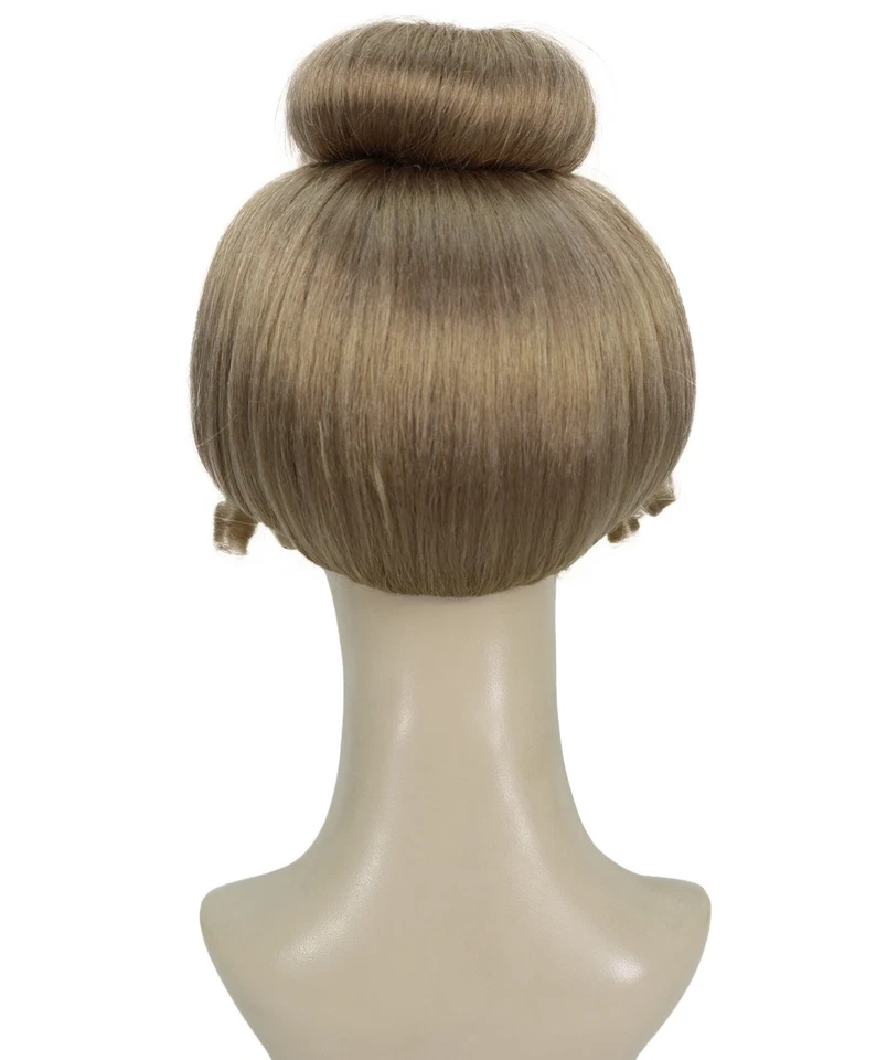 Peluca vintage eduardiana Updo rubia oscura para mujer con gorra ajustable para disfraces Foto 4 de 4