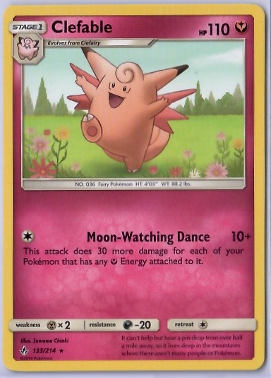 Clefable #133/214 SM - Unbroken Bonds Normal Pokemon TCG