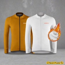 DAREVIE Maillot Cyclisme Homme Pro Thermique Hiver VTT Route Chaud Coupe-Vent