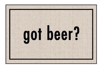 High Cotton Funny Welcome Doormat - got beer?