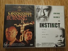 Mississippi Burning + Instinct (DVD)  Gene Hackman Willem Dafoe Anthony Hopkins 
