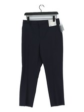 Uniqlo Women's Suit Trousers M Blue Polyester with Elastane, Viscose Dress Pants