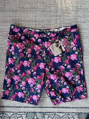 Royal and Awesome Men`s Golf Shorts Bloomers Pink Floral Shorts sz 38 NWT