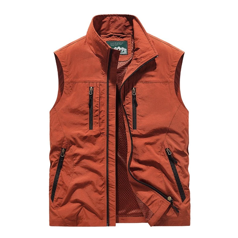 Men's Comfortable Outdoor Fleece Work Vest Fleece Sweatshirt Reversible
