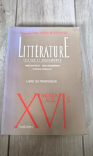 Littérature Moyen Âge XVIe siècle textes et documents livre du professeur RARE