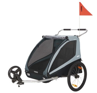 Thule Coaster XT Fahrradanhänger Anhänger Blau inkl. Fahrrad + Buggy-Set