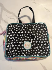 The Happy Planner Striped & Heart Pattern Organizer Bag Multiple Compartments B2