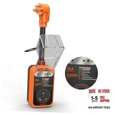 RV Surge Protector 30 Amp, 10000 Joules RV Circuit Analyzer with 30 AMP