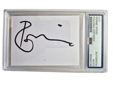 RONNIE WOOD The Rolling Stones SIGNED slabbed cut PSA/DNA encapsulated AUTOGRAPH