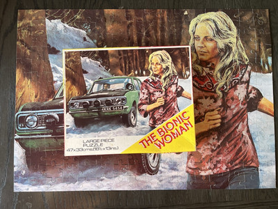 VINTAGE 1976 WHITMAN PUZZLE DIE BIONISCHE FRAU TV-SERIE