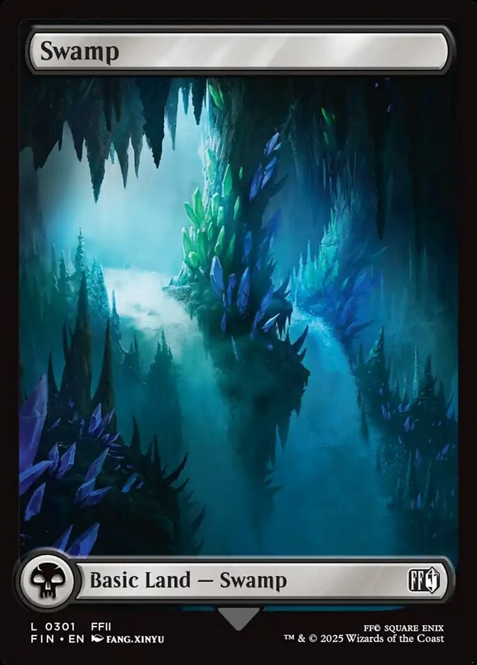 Swamp 0301 Borderless Non Foil Common Final Fantasy MTG Near Mint