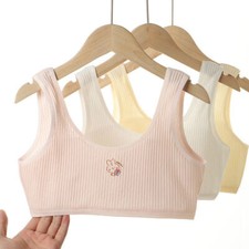 5pcs Girls Bra Kids First Bras Girl Top Underwear For Teens Sports Bra Age 8-14