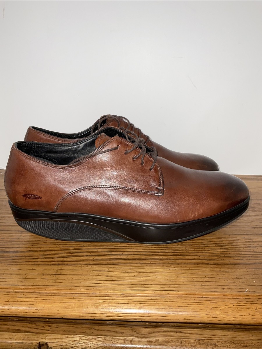 MBT Bosi Brown Leather Oxford Orthopedic Rocker Toning Dress  display picture 1