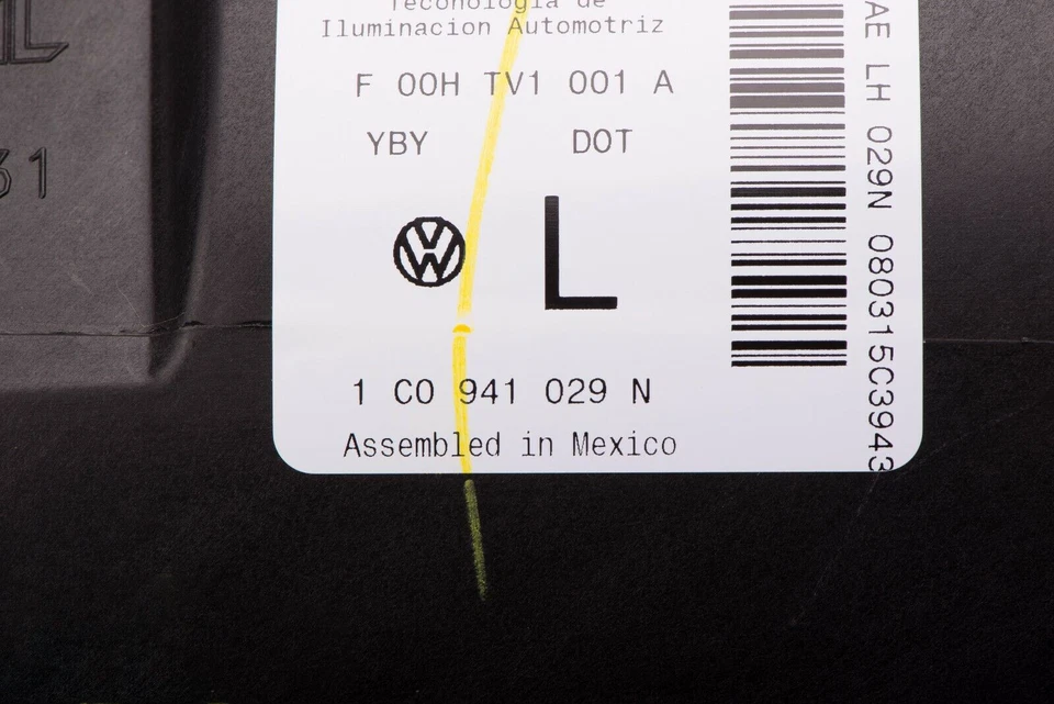 Faro halógeno delantero izquierdo VW Volkswagen Beetle 2006-2010 OEM Foto 4 de 4