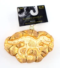Robert Stanley Dinosaur Fossil T Rex Blown Glass Christmas Ornament New