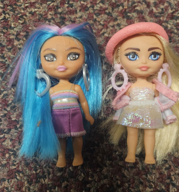 2 Cute And Fun Funky Travel Size Dolld 3 Inches