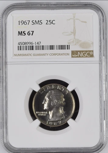 1967 25c Washington Quarter NGC SMS  MS 67  