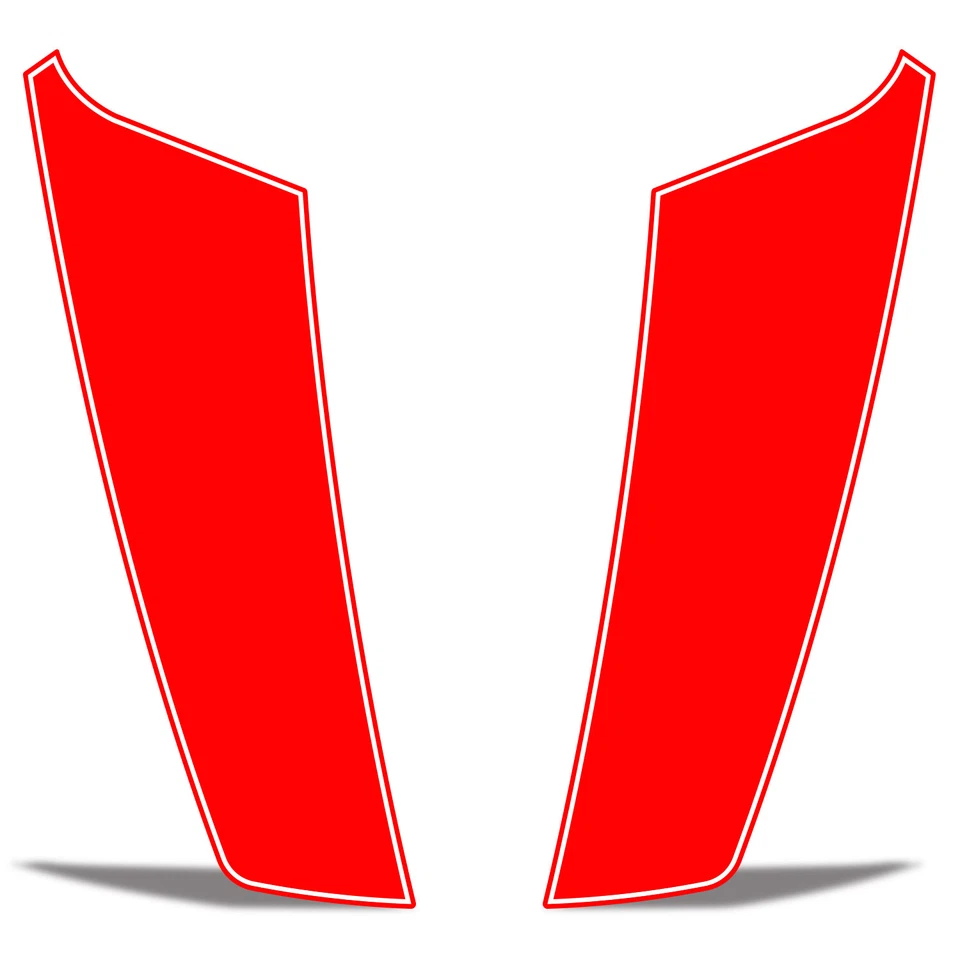 Hood Race Stripe kit for 2017 2018 2019 Ford Raptor F-150 Graphics Decals RED - Image 2 of 3