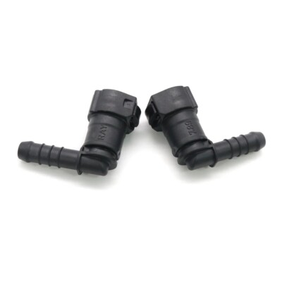 2-Pack Fuel Line Quick Release Female Connector – 7.89mm ID6 8x6 90° For 8mm Inner Diameter Hose, Nylon Pipe Compatible