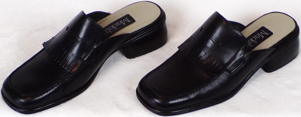 MADELINE 6.5M PINE NUT black low-heel mules leather uppers balance synthetic - Image 2 of 4