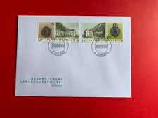 LIECHTENSTEIN 2003 FDC NATIONAL MUSEUM AMMONITE FOSSIL BAILIFF SHIELD VADUZ