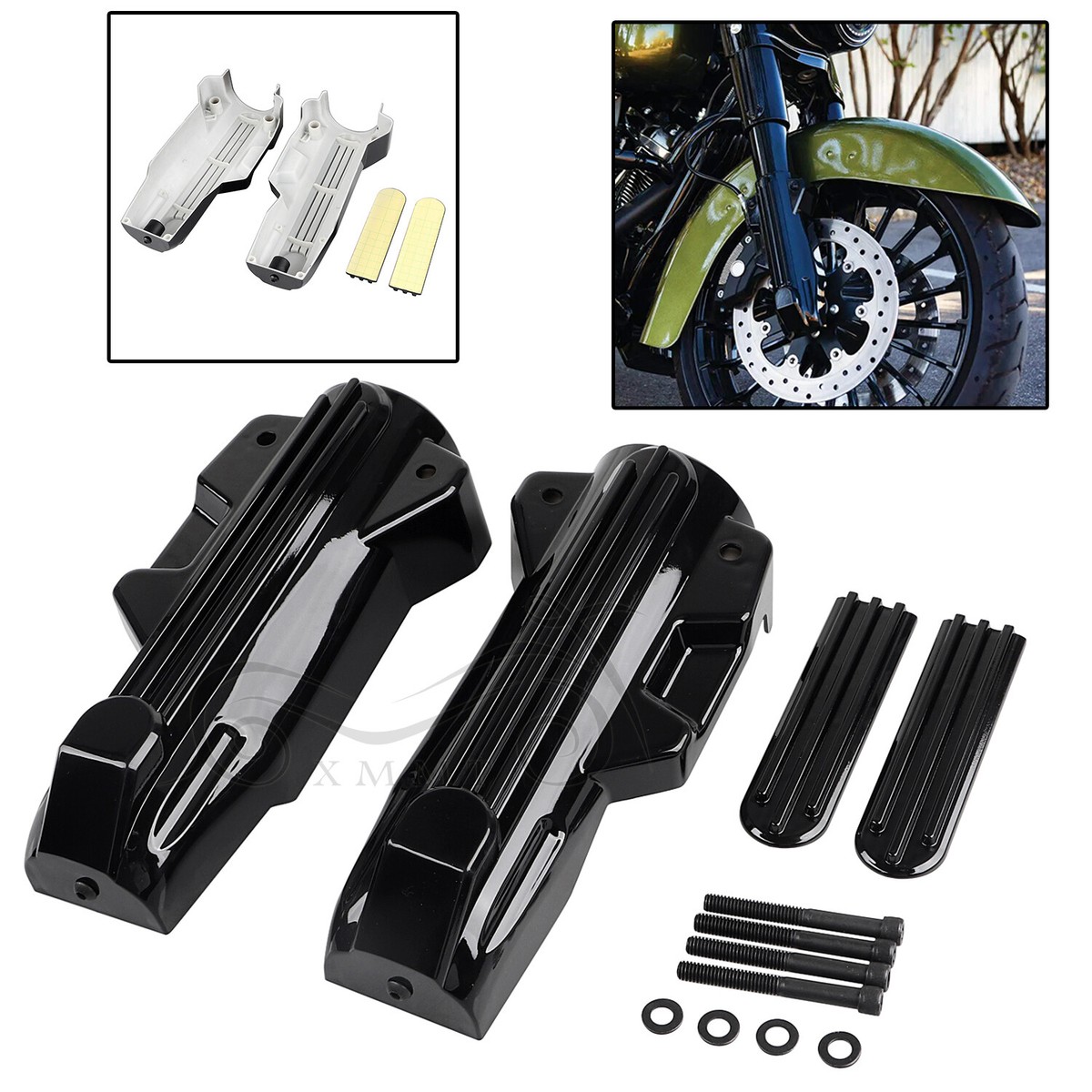 Upper Fork Slider Accents Lower Fork Covers For Harley Road Glide