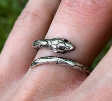 Snake Ring, 925 Sterling Silver Rings, Dainty Ring, Serpent Ring, Hippie Ring, R