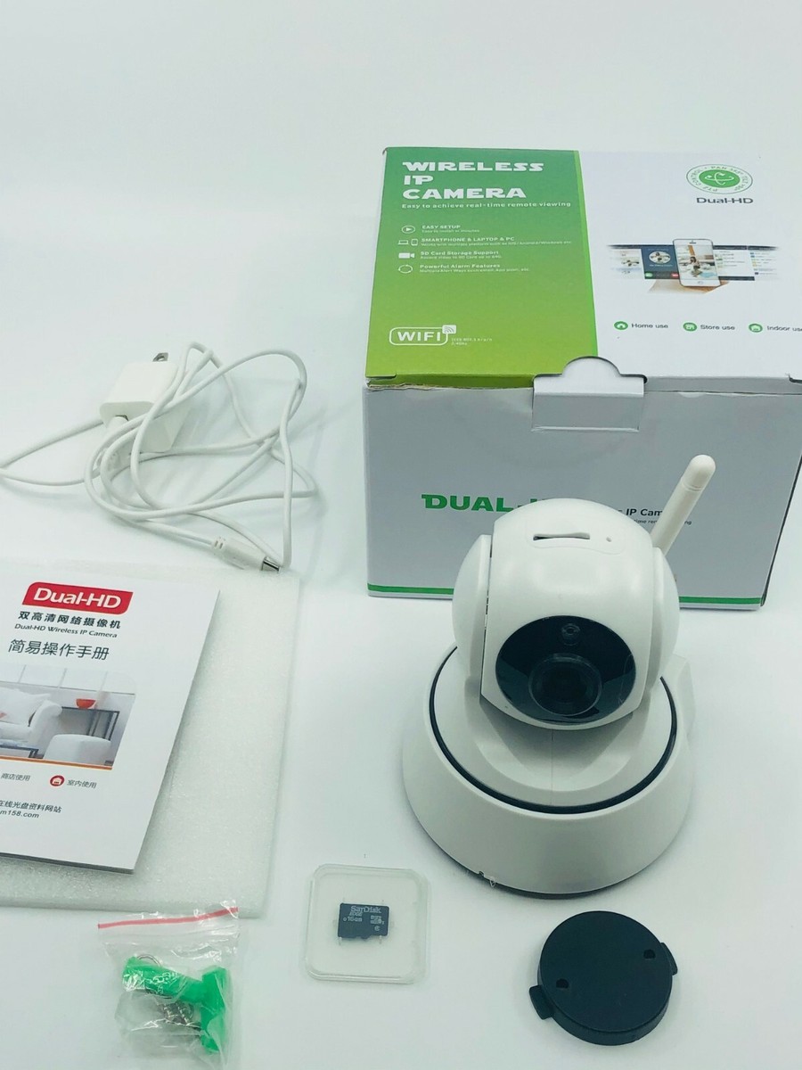 Dual-HD Wireless IP Camera 720p HD Night Mode SD Card