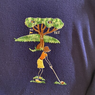 ヴィンテージ Andreno Argenti 刺繍 レディース ゴルフセーターS ヴィンテージ Andreno Argenti 刺繍 レディース ゴルフセーターS