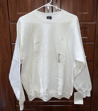 NWT Vintage USA Men  s White Sweatshirt - Size L READ 