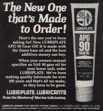 1979 Vintage Print Ad The New One that's made to Order Lubriplate APG 90 Gear