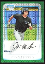 2011 9194A Bowman Chrome Prospects Green X-Fractors AUTOGRAPH Jake Marisnick