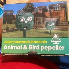 Outdoor Solar Ultrasonic Power Pest Animal Repeller Repellent Garden Cat Dog Fox