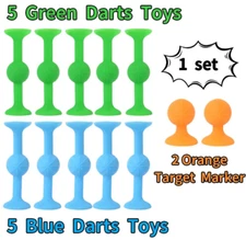 12pcs Pop Sucker Darts Throwing Game Sticky Pop Table Toy Family Stress Reliever