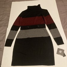 iZ Byer Sweater Dress Turtleneck Women’s S Colorblock Long Sleeve - New With Tag