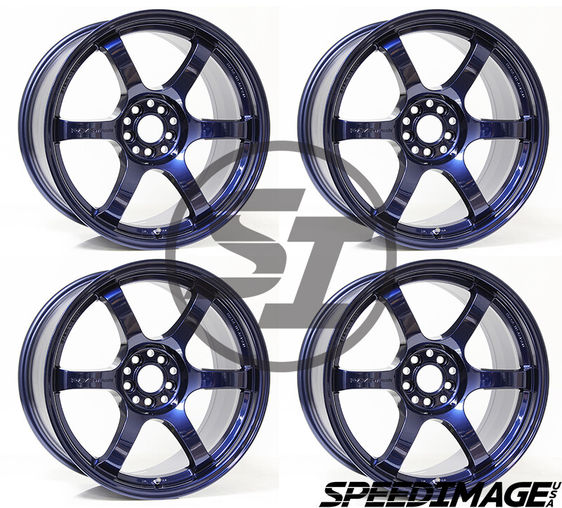 4X GRAM LIGHTS 57DR 18X9.5 +38 5X114.3 MAG BLUE SET OF 4 WHEELS