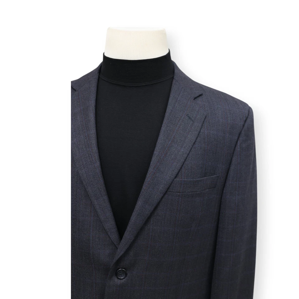 JOSEPH & FEISS GOLD Hombre Azul 100% LANA Abrigo Deportivo Traje Chaqueta Blazer 42 R Foto 3 de 4