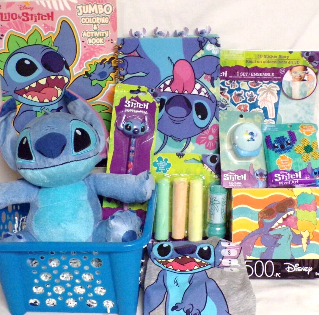 NEW DISNEY LILO & STITCH TOY LOT GIFT BASKET BIRTHDAY TOYS PLAY SET FIGURES