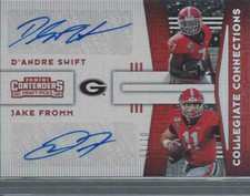 D'ANDRE SWIFT JAKE FROMM 2020 CONTENDERS COLLEGIATE CONNECTIONS AUTO RC #D 3/10