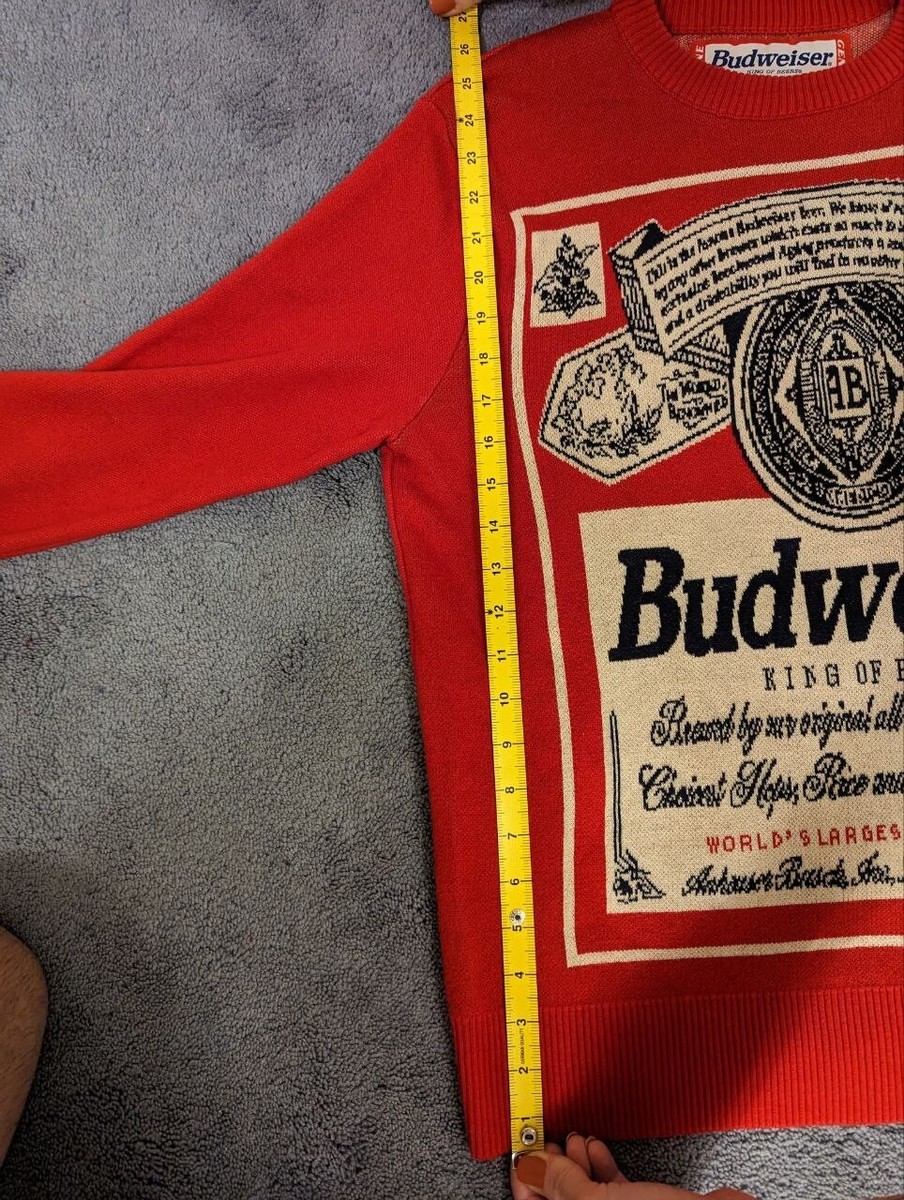 Vintage Budweiser Sweater 80s Size M Genuine Made For Vintage Budweiser Sweater 80s Size M Genuine Made For