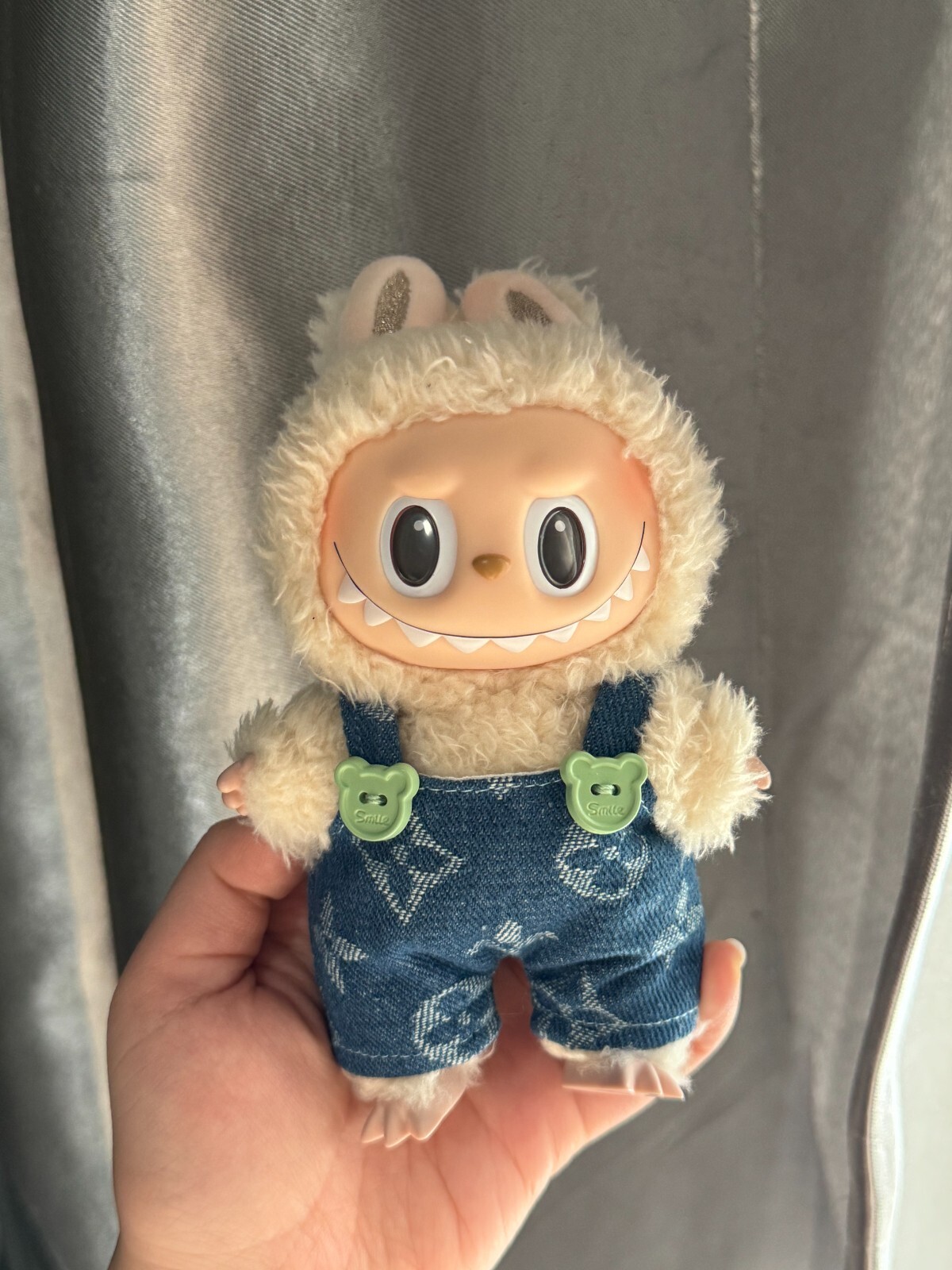 POP MART LABUBU The Monsters Doll Denim Overalls PP46 Outfit Only