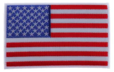 American Flag Patch with White Borders- 5x3 inch - P5649